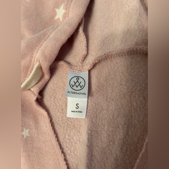 Alternative Apparel Drawstring Pullover Hoodie - Pink Rose Quartz Dreamy Star - Picture 6 of 8